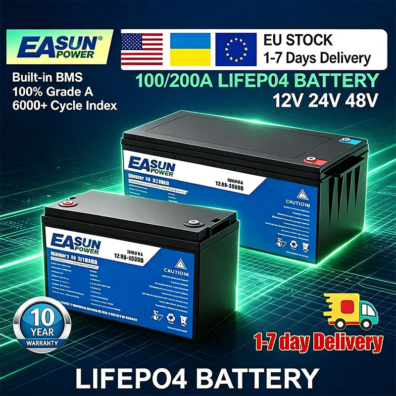 Bateria LiFePO4 EASUN POWER 10 - Grid Tie Inverter Limiter 2000W avaliação e preço