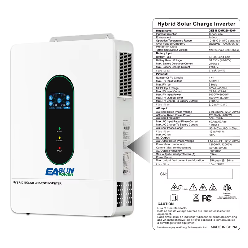 EASUN POWER 12000W 12KW 120V/1 - Grid Tie Inverter Limiter 2000W avaliação e preço